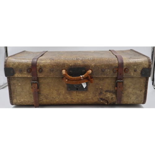 2096 - WWII German Suitcase, used and decorated by a soldier in the Afrika Korps. Likely a Veteran bring ba... 