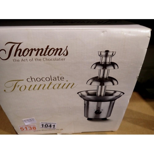 1041 - Thorntons chocolate fountain in box. Not available for in-house P&P