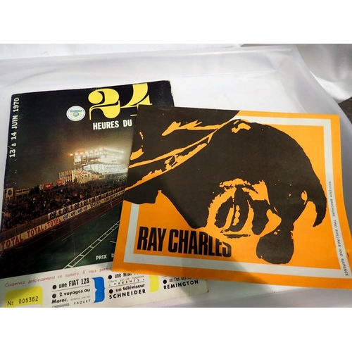 1111 - Le Mans 24 hour programme 1970 and a Ray Charles programme 1969. UK P&P Group 1 (£16+VAT for the fir... 