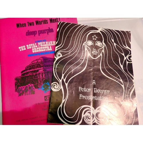 1137 - Peter Bowyer presentation programme, featuring Deep Purple, Mighty Baby and Soft Machine. UK P&P Gro... 