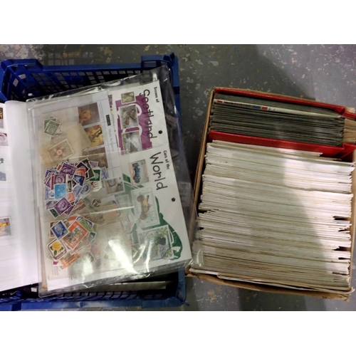 1154 - Quantity of GB stamp covers, loose and in albums, stock book of loose stamps. Not available for in-h... 