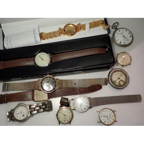 1171 - Mixed wristwatches and pocket watches to including Gianna Vecci. Not available for in-house P&P