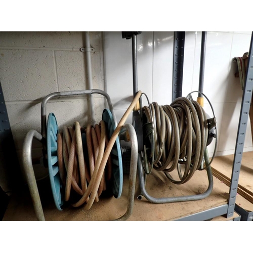 1750 - Two Hoselock garden hoses on reels. Not available for in-house P&P