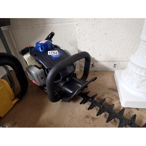 1762 - MacAllister MHTP245-2 petrol hedge trimmer. Not available for in-house P&P