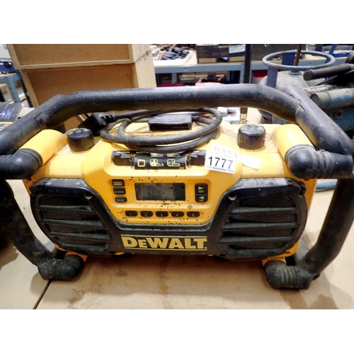 1777 - DeWalt DC013 radio. All electrical items in this lot have been PAT tested for safety and have passed... 