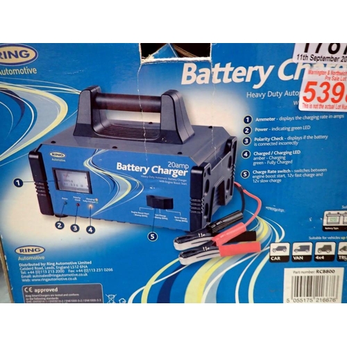 1787 - 20 amp heavy duty battery charger. All electrical items in this lot have been PAT tested for safety ... 