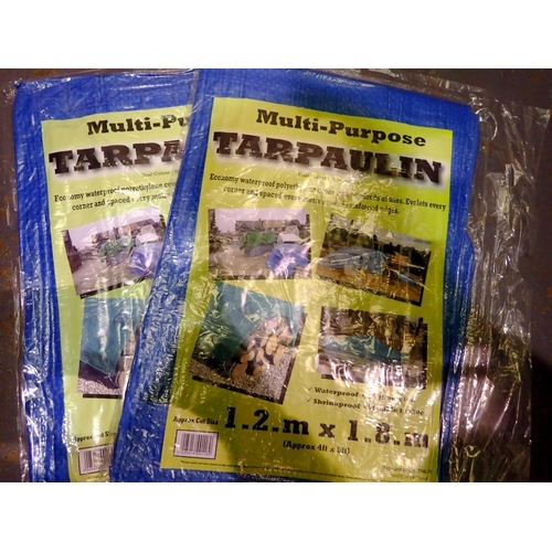 1803 - Two 1.2m x 1.8m multi purpose tarpaulin sheets. Not available for in-house P&P