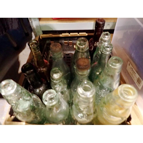 1833 - Mixed glass bottles to include local examples. Not available for in-house P&P