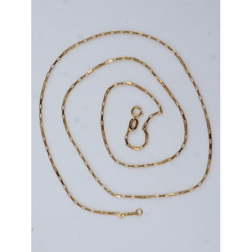 35 - 9ct gold chain, L: 45 cm, 1.8g. UK P&P Group 0 (£6+VAT for the first lot and £1+VAT for subsequent l... 