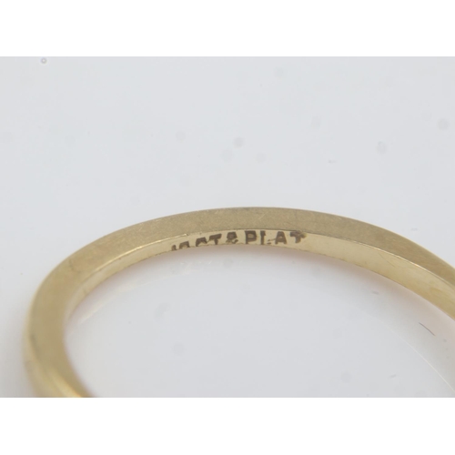 37 - 18ct gold ring set with diamonds, size K/L, 1.8g. UK P&P Group 0 (£6+VAT for the first lot and £1+VA... 