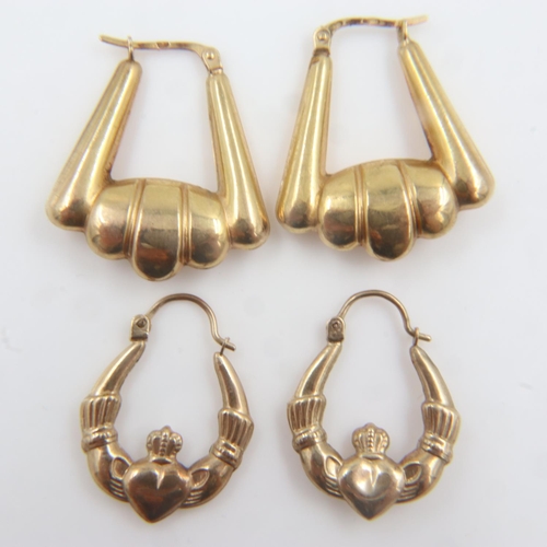 41 - Two pairs of 9ct gold earrings, combined 4.6g. UK P&P Group 0 (£6+VAT for the first lot and £1+VAT f... 