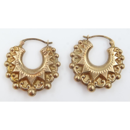 50 - Pair of 9ct gold earrings, 2.7g. UK P&P Group 0 (£6+VAT for the first lot and £1+VAT for subsequent ... 