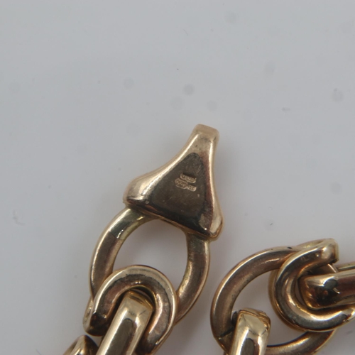 6 - 9ct gold link bracelet, L: 18 cm, 7.9g. UK P&P Group 0 (£6+VAT for the first lot and £1+VAT for subs... 