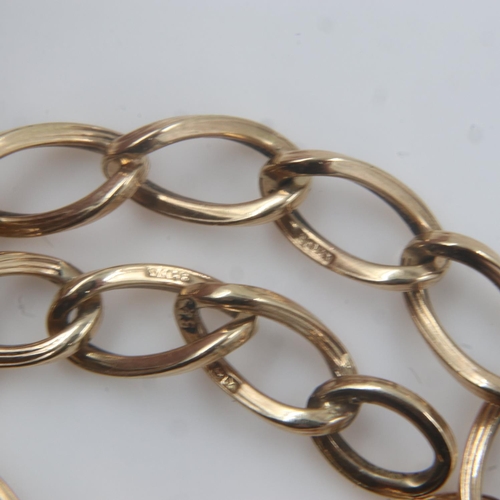 7 - 9ct gold link bracelet, L: 18 cm, 6.6g. UK P&P Group 0 (£6+VAT for the first lot and £1+VAT for subs... 