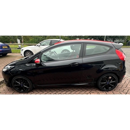 1B - Ford Fiesta Zetec S Black Edition, black & red, 113,797 miles, Taxed until 01/11/2024,REG MM64 WFK, ... 