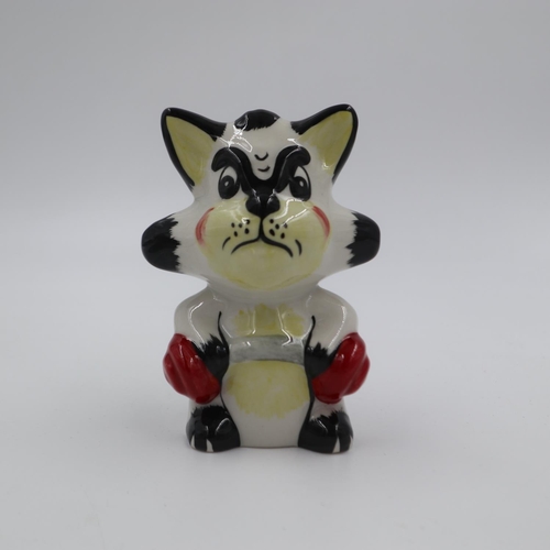 175 - Lorna Bailey cat, Arnie, no cracks or chips, H: 12 cm.UK P&P Group 1 (£16+VAT for the first lot and ... 