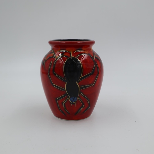 183 - Anita Harris spider vase, signed in gold, no cracks or chips, H: 15 cm. UK P&P Group 1 (£16+VAT for ... 