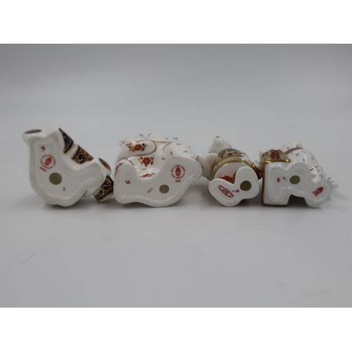 216 - Royal Crown Derby group of four bear figures, largest H: 95 mm. UK P&P Group 2 (£20+VAT for the firs... 