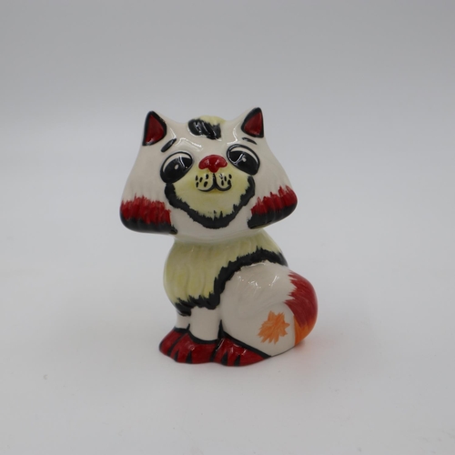 222 - Lorna Bailey cat, Honey, no cracks or chips, H: 12 cm. UK P&P Group 1 (£16+VAT for the first lot and... 