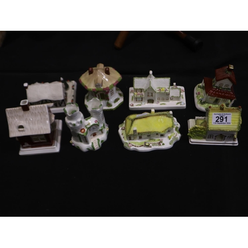 291 - Eight Coalport cottage pastille burners. UK P&P Group 3 (£30+VAT for the first lot and £8+VAT for su... 