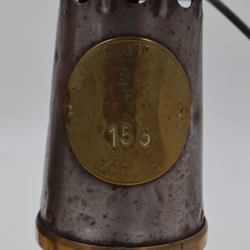 319 - Two Eccles Miners lamps. UK P&P Group 3 (£30+VAT for the first lot and £8+VAT for subsequent lots)