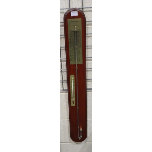 333A - Selon Torricelle wall hanging mercury barometer, H: 98cm. Not available for in-house P&P