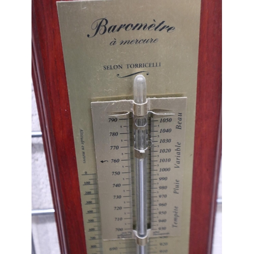 333A - Selon Torricelle wall hanging mercury barometer, H: 98cm. Not available for in-house P&P