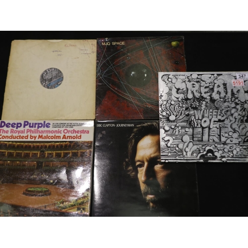 347 - Five LPS Cream, Clapton, Yardbirds ( no cover ) Deep Purple and MJG. UK P&P Group 2 (£20+VAT for the... 