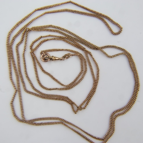 54 - Victorian rolled gold guard chain, L: 138 cm. UK P&P Group 0 (£6+VAT for the first lot and £1+VAT fo... 