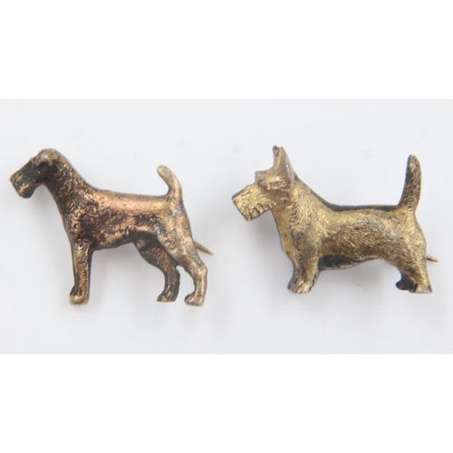 101 - Two silver dog form brooches. UK P&P Group 0 (£6+VAT for the first lot and £1+VAT for subsequent lot... 