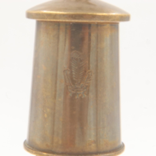 103 - Miniature brass miners lamp, H: 70 mm. UK P&P Group 1 (£16+VAT for the first lot and £2+VAT for subs... 