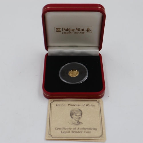 114 - Pobjoy mint, gold proof 1/25 oz coin, 1.24g. UK P&P Group 0 (£6+VAT for the first lot and £1+VAT for... 