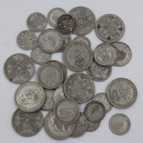 118 - 223g of silver 1940 UK currency. UK P&P Group 1 (£16+VAT for the first lot and £2+VAT for subsequent... 