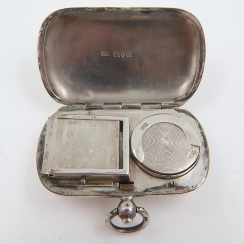 133A - Samson Mordan hallmarked silver combination sprung sovereign and stamp case. UK P&P Group 1 (£16+VAT... 