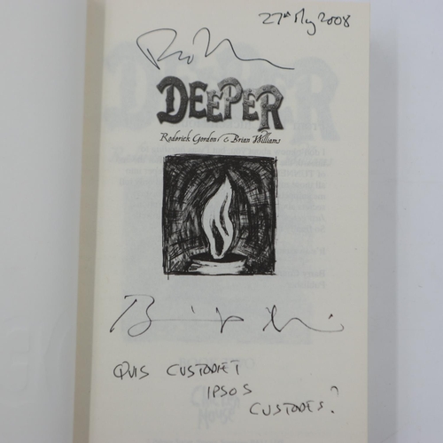 151 - First Edition Deeper by Roderick Gordon & Brian Williams, with illustration. UK P&P Group 1 (£16+VAT... 