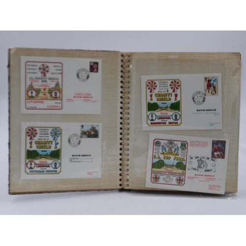 153 - Album of 40, mainly football stamp covers. UK P&P Group 2 (£20+VAT for the first lot and £4+VAT for ... 