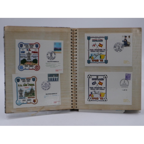 153 - Album of 40, mainly football stamp covers. UK P&P Group 2 (£20+VAT for the first lot and £4+VAT for ... 