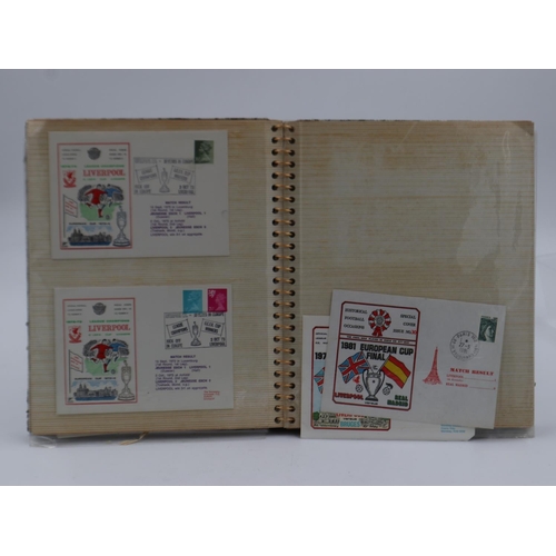 153 - Album of 40, mainly football stamp covers. UK P&P Group 2 (£20+VAT for the first lot and £4+VAT for ... 