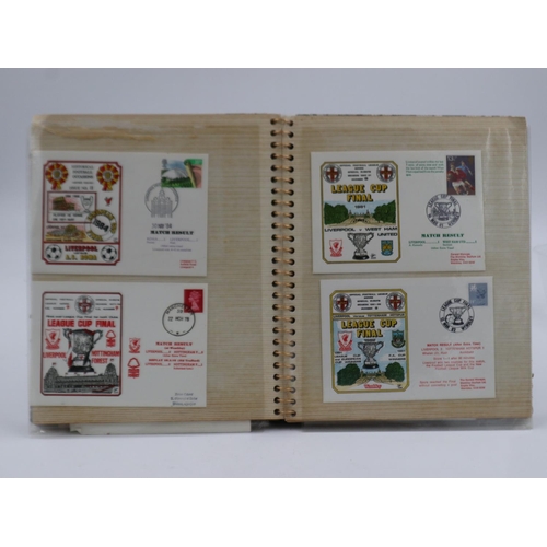 153 - Album of 40, mainly football stamp covers. UK P&P Group 2 (£20+VAT for the first lot and £4+VAT for ... 