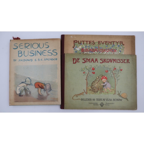 155 - Serious Business by Dowd & Spender and two Swedish books illustrated by Elsa Besken. UK P&P Group 2 ... 