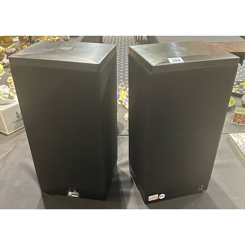 344 - Pair of KEF Celeste 4  speakers, 27cm x 53cm x 23cm, working. Not available for in-house P&P