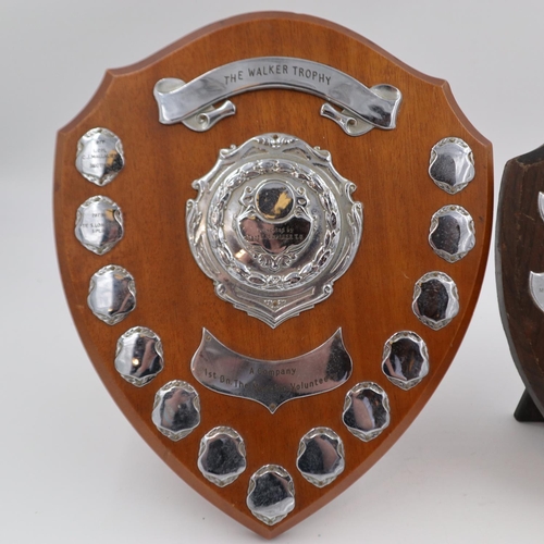 2156 - 1st Battalion The Mercian Volunteers A Company trophy shield, The Walker Trophy, with The Andrew Mul... 