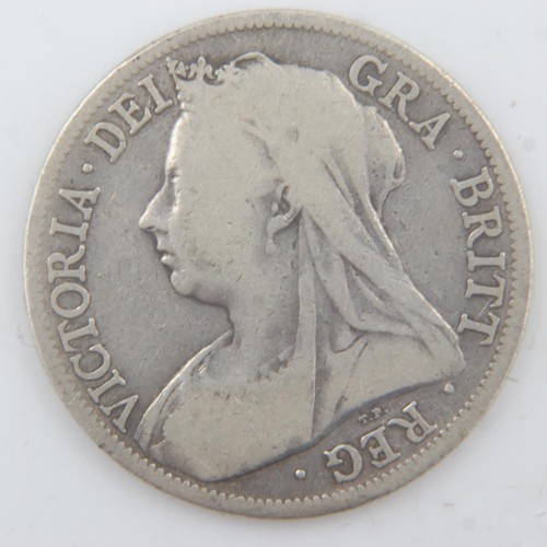 115A - 1894 - silver half crown of Queen Victoria in quadrum case. UK P&P Group 0 (£6+VAT for the first lot... 