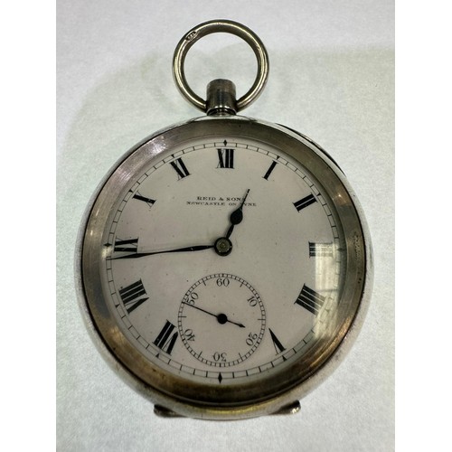 81A - Reid & Sons, Newcastle Upon Tyne, pocket watch with an IWC calibre 57 screwed chaton movement, in a ... 