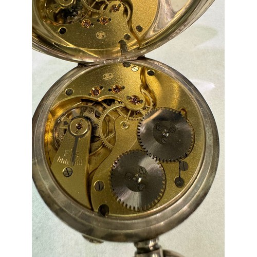 81A - Reid & Sons, Newcastle Upon Tyne, pocket watch with an IWC calibre 57 screwed chaton movement, in a ... 