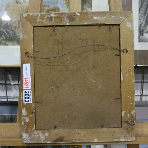 2003 - Attributed to Frederick George Pasmore (fl. 1875 - 1884): oil on board, farmhand in a stable, unsign... 