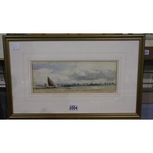 2004 - James Chisholm Gooden (ex. 1835-1965): watercolour, Thames Estuary, 34 x 12 cm, overall 56 x 34 cm. ... 