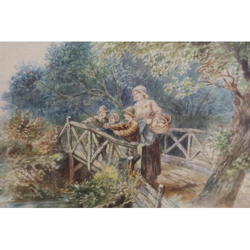 2005 - Manner of Myles Birket Foster (1825-1899): watercolour, 'Real Sport', Road Nr Petchworth, Dorking. u... 