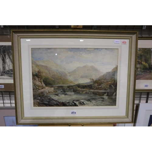 2014 - Attributed to David Cox Jnr (1809-1885): watercolour, Beddgelert, unsigned, labels verso, image 60 x... 