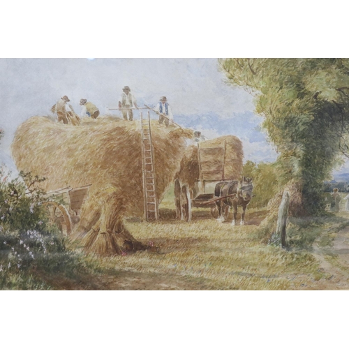 2017 - Henry Maplestone RWS (1819-1884): watercolour, Harvest Time, signed and dated 1862, image 45 x 32 cm... 